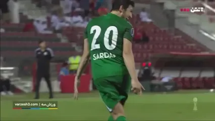 خلاصه بازی شباب الاهلی امارات 2 - عجمان 0 (دبل سردار آزمون)