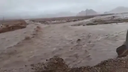 طغیان رودخانه‌ها و مسدود شدن جاده‌ها در خراسان‌‎جنوبی