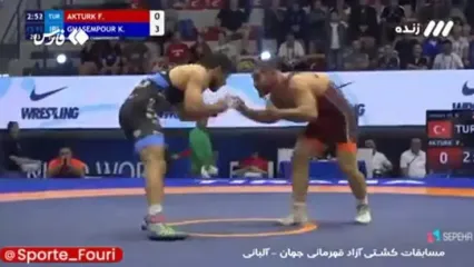 فیلم کولاک کامران قاسمپور در مسابقه دوم / قاسم پور تکنیکی ترین کشتی گیر، نه سعدالله یف!