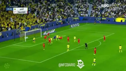 گلزنی رونالدو در دیدار امشب النصر مقابل القادسیه