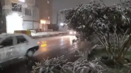 شدت بارش برف در آملِ مازندران