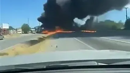 فاجعه در آسمان لس‌آنجلس؛ سقوط هواپیمای آتش‌نشانی