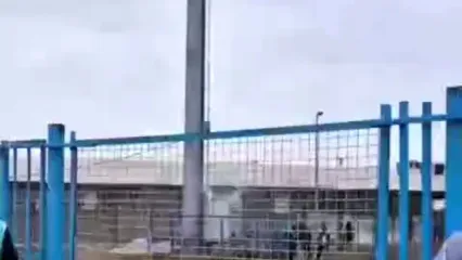 آتش‌سوزی در محل برگزاری دیدار ملوان - استقلال