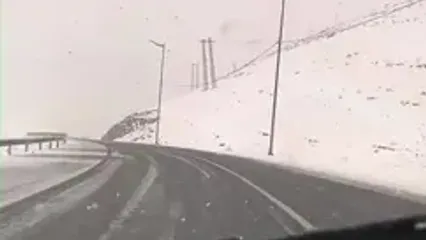 فیلم بارش سنگین برف در جاده بروجرد لرستان