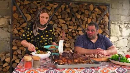 غذای روستایی در روسیه؛ پخت غذای سنتی داغستانی با گوشت و سبزیجات