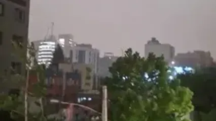 هم‌اکنون؛ طوفان در سعادت آباد تهران