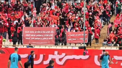 بنر اخلاقی بانوان پرسپولیسی جلب توجه کرد