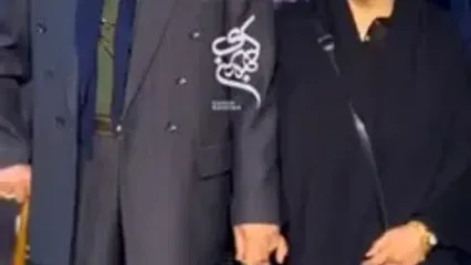 قاب عاشقانه داریوش ارجمند و همسرش در مراسم افتتاحیه سریال «ناریا»