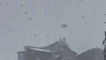 برف سنگین بهاری در سوئیس