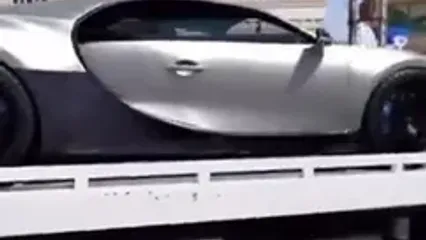 ببینید؛ بوگاتی ۶۰۰ میلیاردی در خیابان‌های تبریز