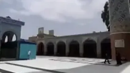 بازگشت پرچم‌ها بر بام حرم حضرت زینب (س)