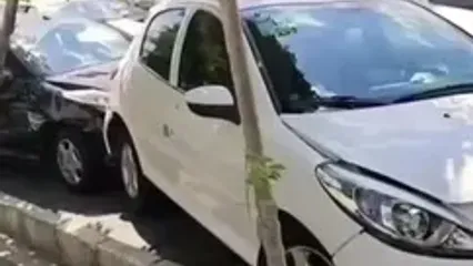 تصادف زنجیره‌ای عجیب در مرکز کرج!