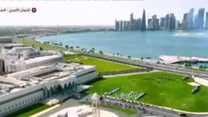 ریخت و پاش قطری ها / رقص عربی در استقبال از ترامپ در قطر