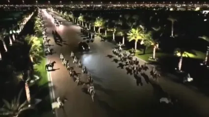 فیلم استقبال و ضیافت شام تجملاتی قطر برای ترامپ در‌ کاخ لوسیل