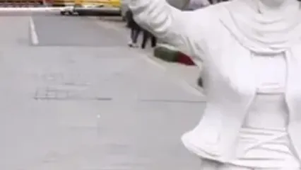 تصاویر زنده شدن مجسمه‌های شهر رشت