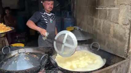 ببینید؛ غذای خیابانی در پاکستان؛ محبوب ترین سیب زمینی سرخ کرده در کراچی