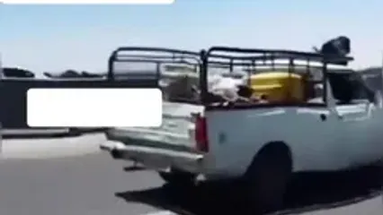 فیلم جدید از نشستن یک زن روی کاپوت ماشین در اتوبان قزوین / پلیس در پی شناسایی متخلف