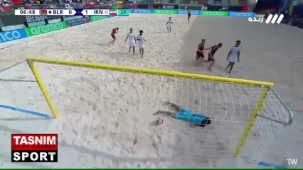 گل اول بلاروس به ایران توسط ایهار بریشتسل/ ایران 1-1 بلاروس