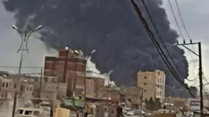 اولین تصاویر از حمله شدید اسرائیل به فرودگاه صنعا