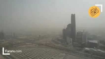 ببینید؛ طوفان گرد و غبار چهره ریاض را پوشاند
