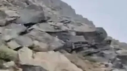 بارش برف بهاری در ارتفاعات نطنز اصفهان