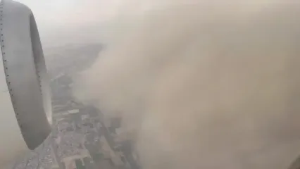 طوفان ظهر امروز تهران از آسمان