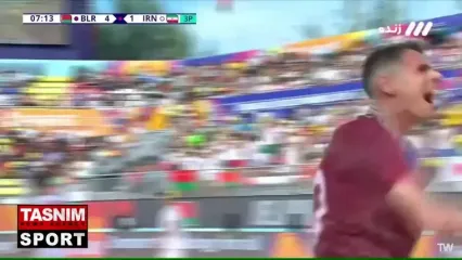 گل چهارم بلاروس به ایران آناتولی ریابکوف / ایران1-4 بلاروس