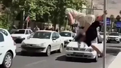 هیجان در خیابان‌های شیراز؛ هنرنمایی دختر پارکورکار ویدیویی شد