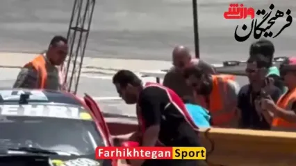 ویدئویی که قربانی پیست اتومبیلرانی لحظاتی قبل از تصادف گرفت