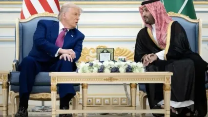 خوش‌ و‌ بش ترامپ و بن سلمان با یک چهره ایرانی