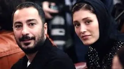 ژست‌های عاشقانه‌ فرشته حسینی و نوید محمدزاده مقابل عکاسان