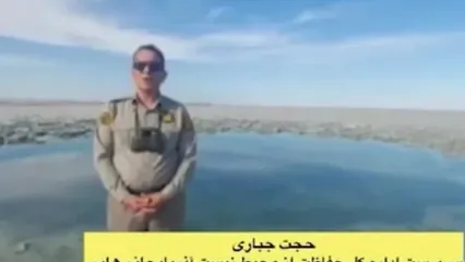 فیلم آغاز تحقیقات علمی در گودال 10 متری دریاچه ارومیه