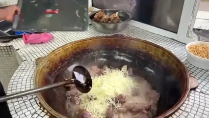 ببینید؛ غذای خیابانی در ازبکستان؛ پخت پلو ازبکی با گوشت؛ غذای محبوب تاشکندی ها