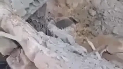 ویرانی ناشی از اصابت موشک ایرانی به حیفا