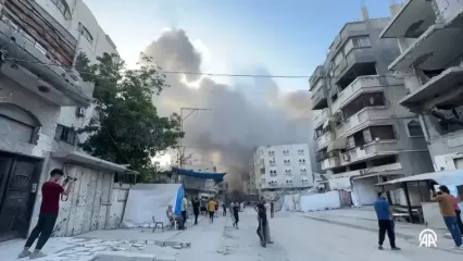 فیلم لحظه بمباران خانه آوارگان فلسطینی در غزه توسط اسرائیل