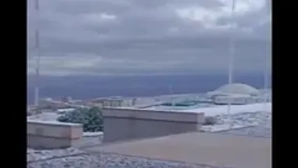 بارش برف در خشک‌ترین بیابان جهان بعد از ۱۰ سال!