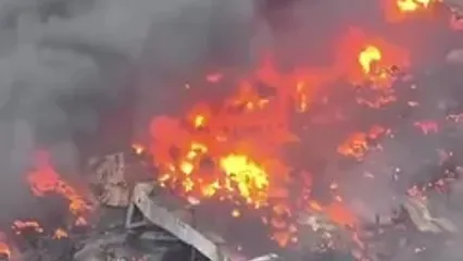 فیلم آتش‌سوزی گسترده 5 کارخانه در مالزی