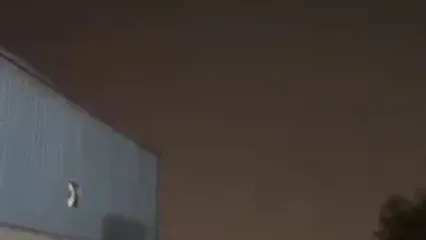 لحظه برخورد موشک ایرانی در پایگاه آمریکایی در قطر