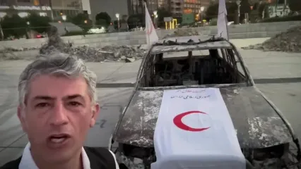واکنش سیروس همتى بازیگر سینما به جنایات و حمله رژیم صهیونیستى به آمبولانس هلال احمر