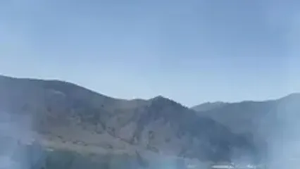 تصاویری از آتش‌سوزی در پارک ملی گلستان