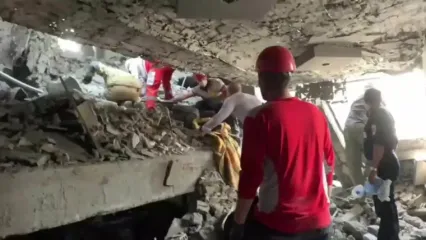 حضور فوری نیروهای هلال‌احمر در پی حمله رژیم صهیونیستی به جنوب تهران