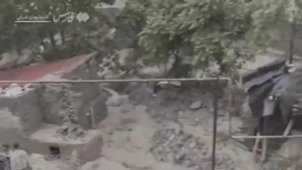 سیل شدید روستای کورن آذربایجان شرقی