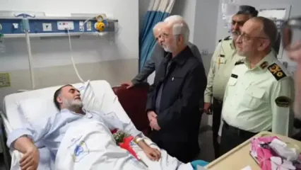 عیادت اسکندر مومنی از مجروحان پلیس حملات رژیم صهیونیستی / وزیر کشور قدردان همت آنها شد!