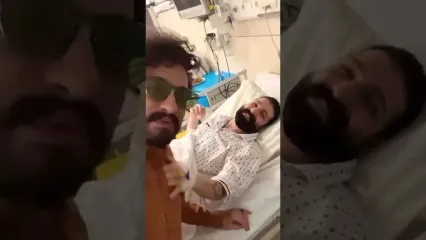 عیادت مصطفی راغب از حمید هیراد پس از شیمی‌درمانی