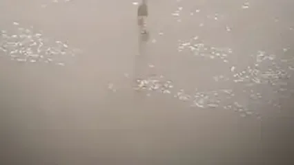 نجات کودک گرفتار در سیل با پهپاد