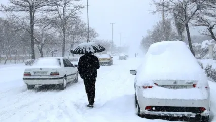 بارش برف این منطقه از ایران را سفیدپوش کرد!