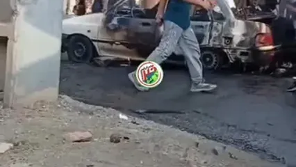 حادثه ای دیگر به دلیل بی احتیاطی / آتش سوزی پراید در بزرگراه یاسینی
