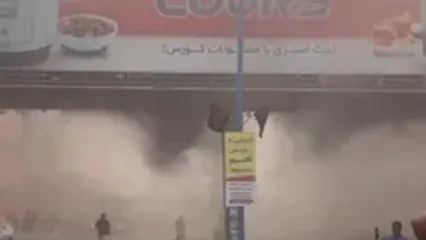 فیلم آتش سوزی پاساژ نور درگهان دقایقی پیش / در قشم رخ داد