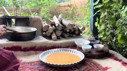 ببینید؛ غذای روستایی در ایران؛ فرآیند تهیه باقلوای ورمیشل پر شده