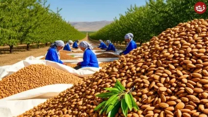 مراحل دیدنی کاشت، برداشت و فرآوری بادام در آمریکای جنوبی